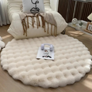 Tapete Pele De Coelho Redondo Plush