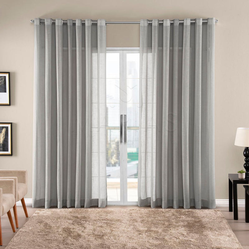 Cortina Gaze de Linho Sem Forro Para Janela Quarto e Sala