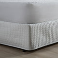 Saia Para Cama Box Matelada 150 Fios Quadriculada (CINZA, QUEEN)