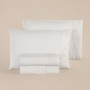 Jogo De Lençol 4 peças Com Vira Em Bordado Florença 300 Fios