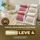PROMOÇÃO Cobertor Glamour Casal Sherpa (Compre 2 Leve 4)