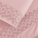 Jogo de Lençol 4 Peças Algodão 200 Fios Bordado Inglês