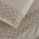 Jogo de Lençol 4 Peças Algodão 200 Fios Bordado Inglês