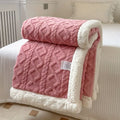 Cobertor Manta Glamour Casal Dupla Face com Sherpa