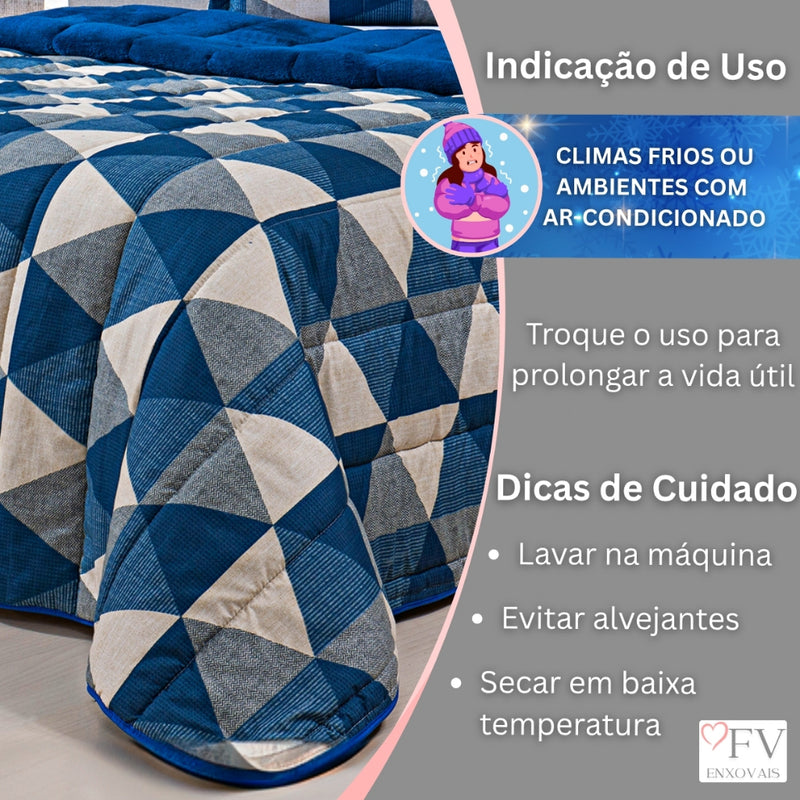 Kit Coberdrom – Dupla Face 400 Fios com Fronhas