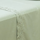 Jogo De Lençol 4 peças Com Vira Em Bordado Florença 300 Fios