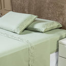 Jogo De Lençol 4 peças Com Vira Em Bordado Florença 300 Fios