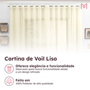 Cortina de Voil Liso para janela quarto e sala