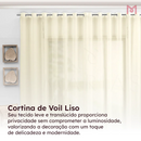 Cortina de Voil Liso para janela quarto e sala