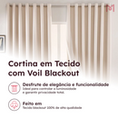 Cortina em Tecido com Voil 100% Blackout
