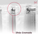 Cortina Blackout Tecido com Voil Xadrez