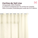 Cortina de Voil Liso para janela quarto e sala