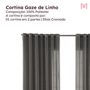 Cortina Gaze de Linho Sem Forro Para Janela Quarto e Sala