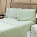 Jogo De Lençol 4 peças Com Vira Em Bordado Florença 300 Fios