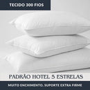 Kit 2 Travesseiro Extra Firme Hotel Collection Fibra Siliconada Premium